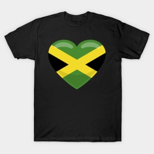 Jamaica Flag Heart T-Shirt